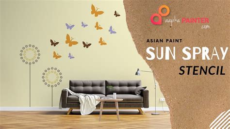 Sun Spray Asian Paints Stencil Aapkapainter Wall Painting Youtube