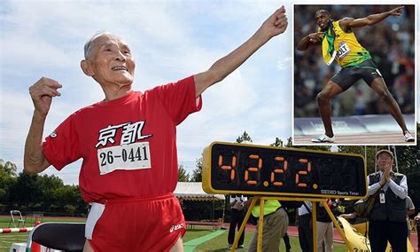 hidekichi miyazaki is the 105 year old sprinter who set a 100 metre world record daily mail online