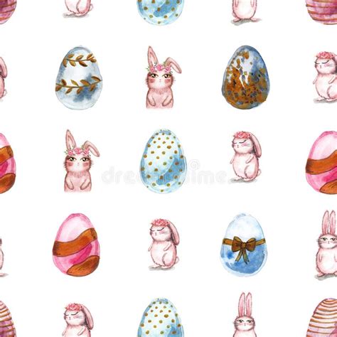 Pink Easter Eggs Sign Easter Bunny Stock Illustrations 539 Pink
