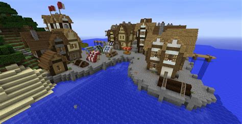 Small Port Town Minecraft Map