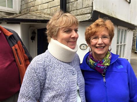 Elaine With Selina Cadell Filming Doc Martin S7 May 2015 Via