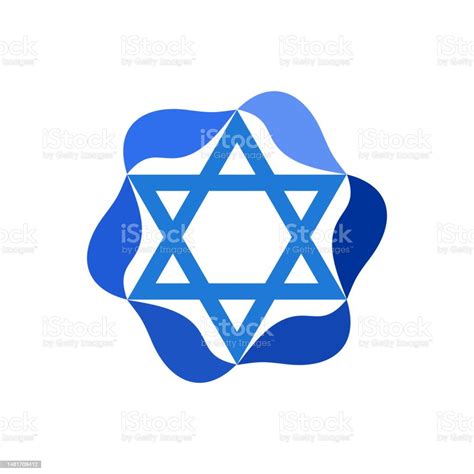 Vector Illustration Of The Jewish Star Of David Symbol Combined With