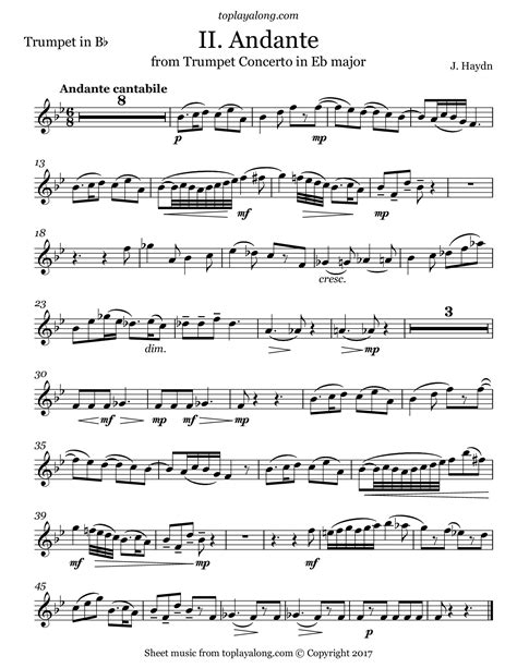 Trumpet Concerto In Eb Major Ii Andante