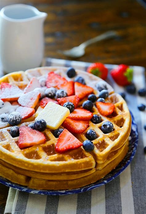 Fluffy Belgian Waffles The Comfort Of Cooking