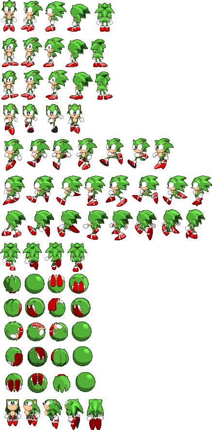 Tails Sprite Png Sonic Sprites By Ssntails Sprites De Sonic Verde