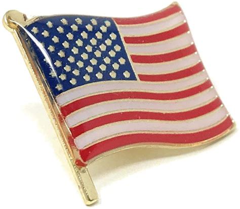 50 Bulk Waving American Flag Lapel Pins Each Pin 1 Tall And