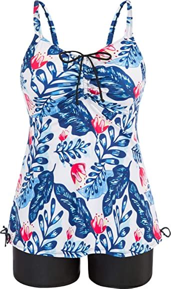 hanna nikole swimsuits for older women two piece tummy control modest bathing suits with