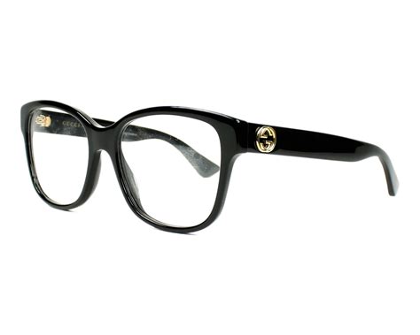 gucci eyeglasses gg 0038 o 001 black visionet