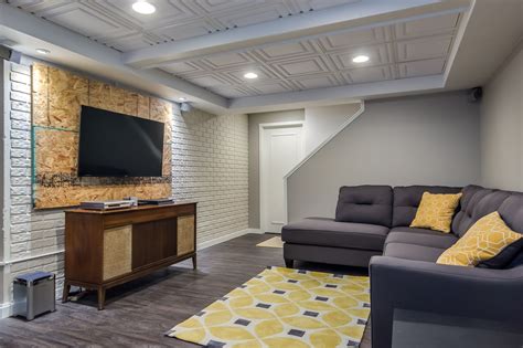 Because the real cost of drywalling a ceiling in a basement deals is in framing around the pipes and wires that were installed below the joists. Stratford Vinyl Ceiling Tile - White | Basement remodeling ...