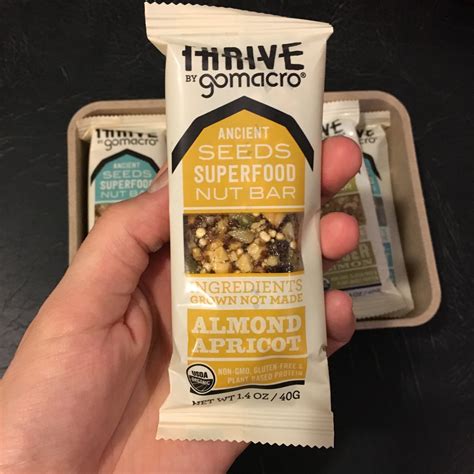 Food Review Gomacro Thrive Bars Made With Superfood Nuts And Seeds