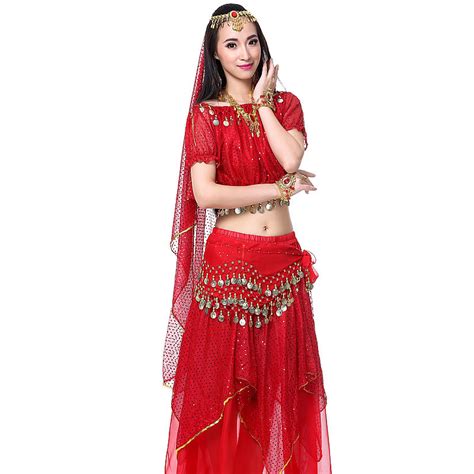 five piece suits sequins oriental arabic belly dance performance costumes with belt buy sexy