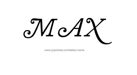 Max Name Tattoo Designs