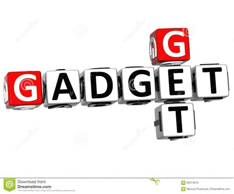 3d Get Gadget Text Crossword Stock Illustration Illustration Of Media