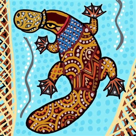 Australian Aboriginal Dot Painting Animals Painting Inspired