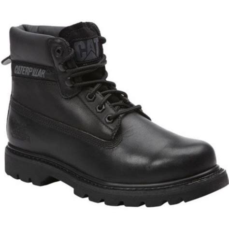 Caterpillar Colorado Mens Black Leather Upper Lace Up Durable Ankle Boots