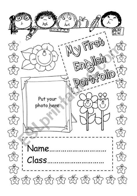 My First English Portfolio Cover Esl Worksheet By Helenvin