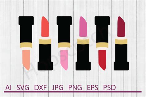 Lipstick SVG Lipstick DXF Cuttable File By Hopscotch Designs TheHungryJPEG