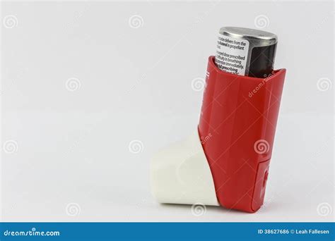 Side View Of Albuterol Inhaler Stock Photo Image Of Canister Aerosol