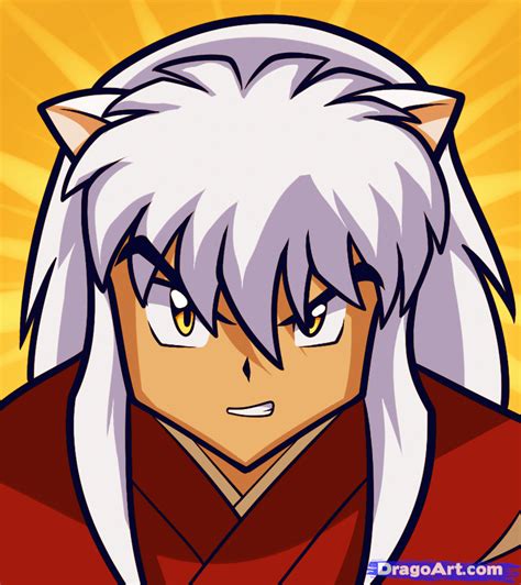 How To Draw Inuyasha Easy Step By Step Anime Characters Anime Draw Japanese Anime Draw