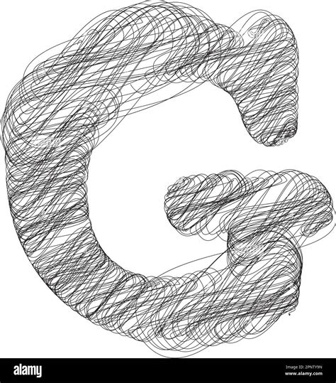 Abstract Hand Drawn Letter G Vector Illustration Stock Vector Image