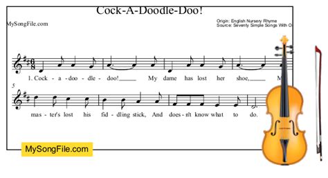Cock A Doodle Doo My Song File