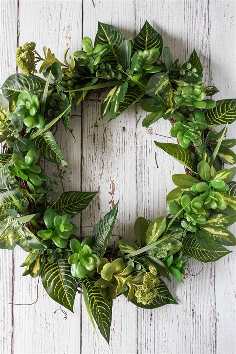 Diy Faux Greenery Wreath 2 3 A Rose Clearfield
