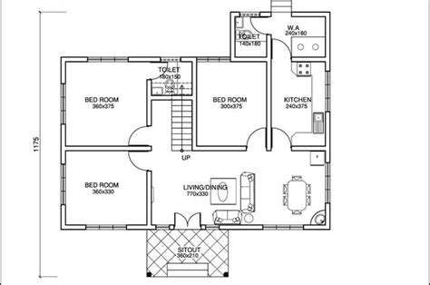 Simple 2d House Plan