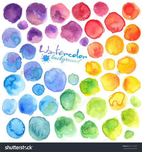 Download Bright Rainbow Colors Watercolor Painted Vector Stains ...