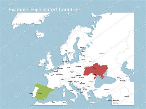 Europe Continent Map Editable Map Of Europe Continent For Powerpoint