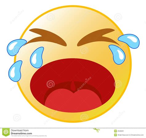 Loudly cry smiley stock vector. Illustration of cartoons - 2528261