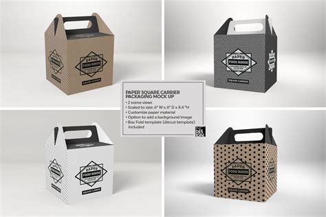 VOL.1 Paper Box Packaging Mockups | Packaging mockup, Food packaging, Free packaging mockup