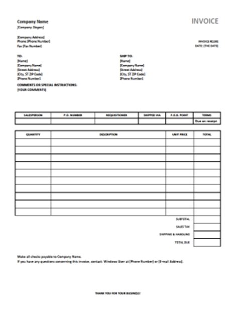 Creating an invoice is a simple way to bill your customers and keep track of your accounts receivable. Invoice Template