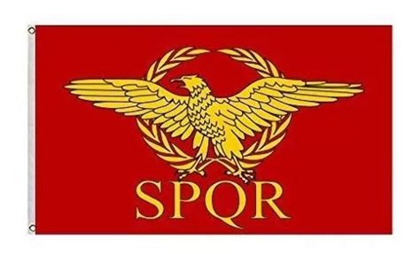 Bandera Senado Del Imperio Romano Y Pueblo De Roma Envío Gratis
