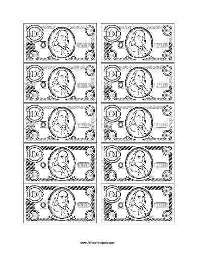 6 Best Images Of Free Printable Of Money Bills Free Printable Play