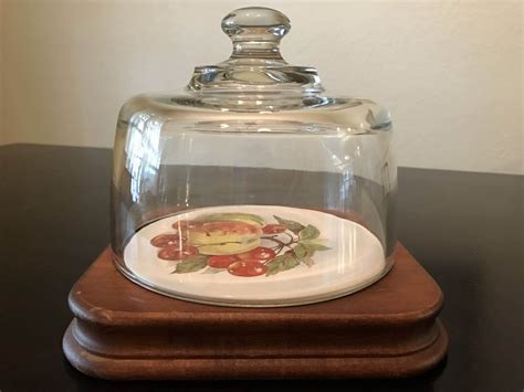 Vintage Cheese Dome Glass Covered Cheese Dish Vintage Cloche Etsy