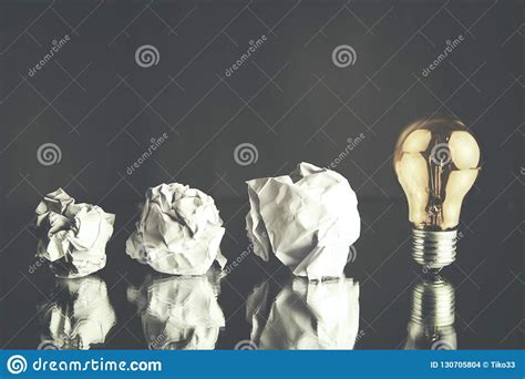 Papers And Bulb Stock Photo Image Of Excellent Inspiration 130705804