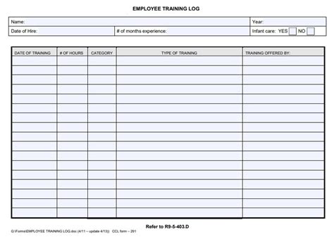 Training Record Template Excel