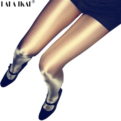 sexy women shiny pantyhose super elastic magical stockings shinning glitter tights plus size 70