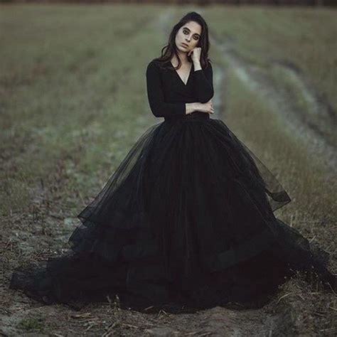 If you'd prefer a mermaid silhouette, there's another sareh nouri option with long sleeves you may love from dhgate.com. black long sleeve wedding dress 2019 v neck bridal gowns ...