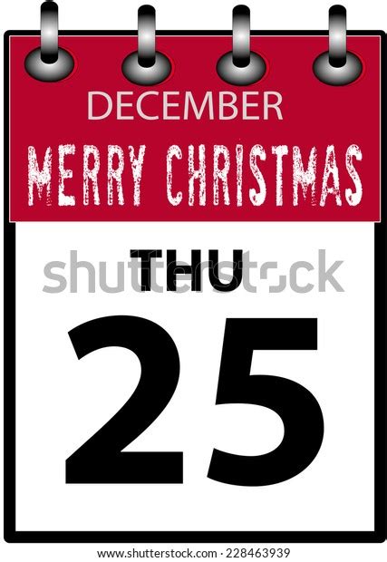 Merry Christmas Calendar Stock Vector Royalty Free 228463939