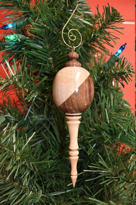 Hand Turned Wooden Christmas Ornament Lathe Projects Wood Turning