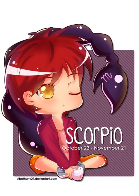 Chibi Zodiac Scorpio By Vibethany On DeviantArt Anime Zodiac Scorpio Chibi