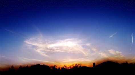 Wallpaper Sunlight Sunset Night Stars Clouds Sunrise Evening