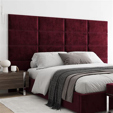 Upholstered Wall Cushion Bordeaux 60x30 Velvet Padded Etsy Uk In 2023