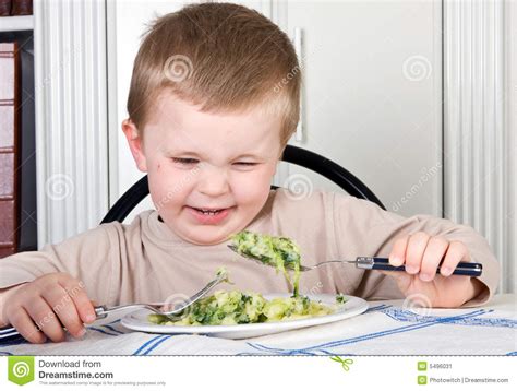 No Vegetables For Me Stock Image Image Of Small Mouth 5496031
