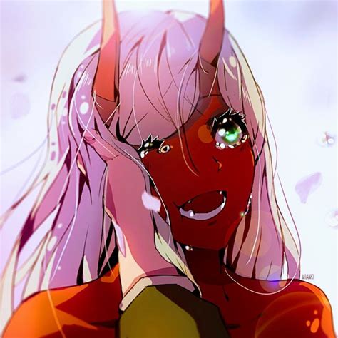 Zero Two Red Oni X Hiro Art Lopersmessenger