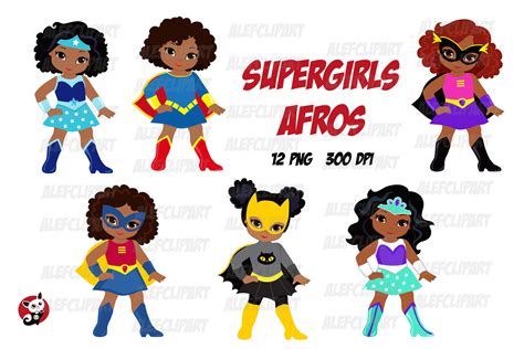Multicultural Girls Superhero Clip Art Graphic By Alefclipart