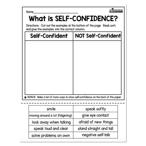 1st And 2nd Grade Social Emotional Learning Self Confidence Unit