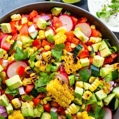 Grilled Corn Salad With Creamy Lime Dressing Jessica Gavin