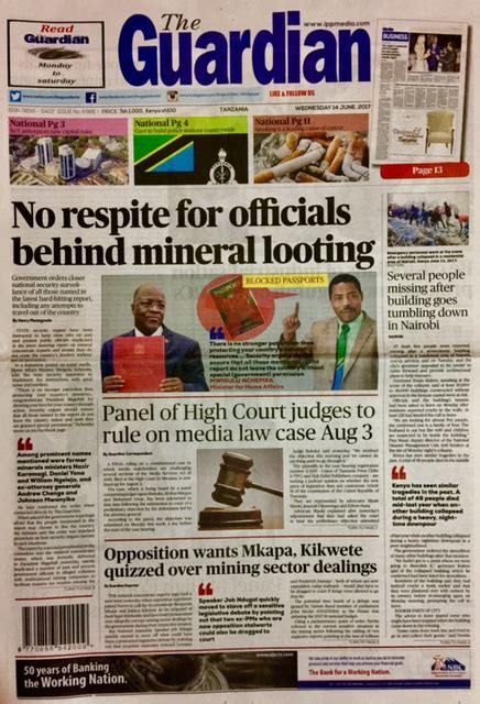 Today Newspaper Front Pages Tanzania ~ Habari Duniani